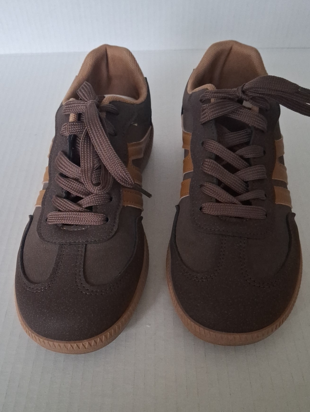 Women's WALKING Brown Lace-Up Casual Sneakers Size 39 US 8